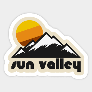 Retro Sun Valley ))(( Tourist Souvenir Travel Design Sticker